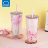 乐扣乐扣吸管杯ins风带吸管水杯女塑料杯子大人简约大容量奶茶男  HAP507 商品缩略图0