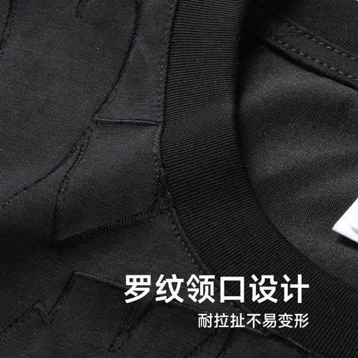 【新款DX】大依优型大码男装潮款镂空短袖T恤圆领加肥加大透气吸汗夏季上衣半袖t恤夏装 商品图2