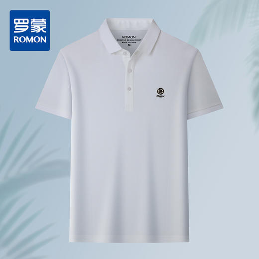 14LP5828【含桑蚕丝】罗蒙男士夏季薄款polo衫男短袖男冰爽透气男士短袖t恤男 商品图0