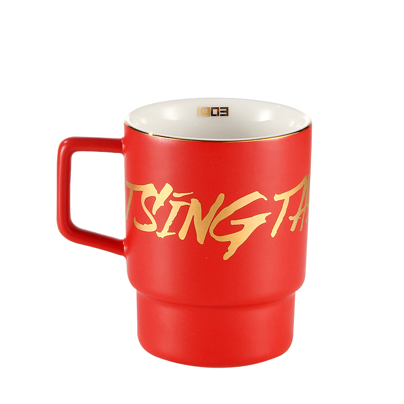 青岛啤酒博物馆 竹简创意马克杯简约陶瓷杯咖啡杯 青岛啤酒 官方文创