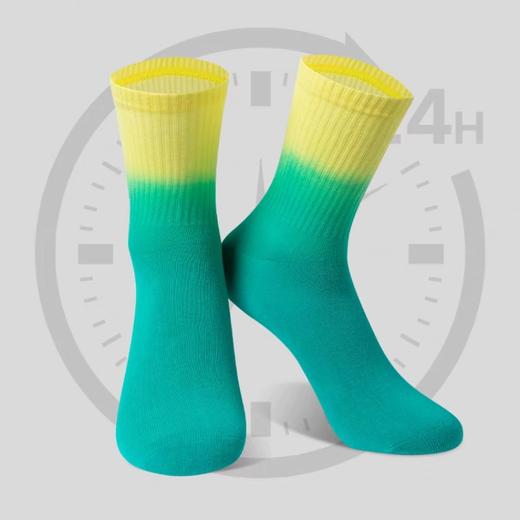 【3A抗菌防晒棉袜】SCHIESSER德国舒雅多巴胺色系炫彩渐变中性长筒袜，日常穿搭运动皆可3Z/23619K 商品图0