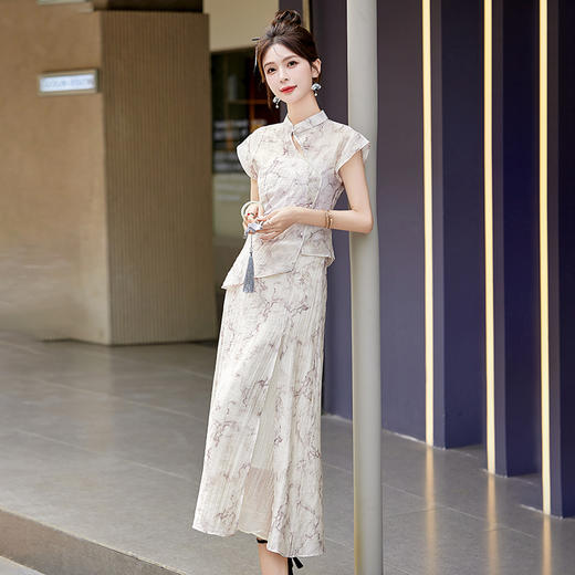 复古新中式，淑女千金风两件套HR-YRX9102 商品图5