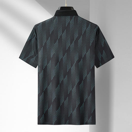 【透气高弹】【新款DDA】大依优型大码满印短袖Polo衫翻领加肥加大男士大号弹力透气舒适夏季半袖透气 商品图1