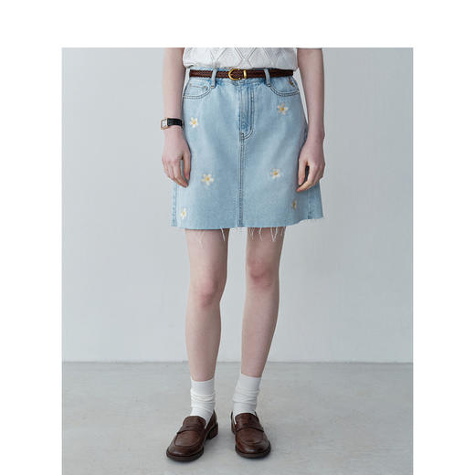 TeenieWeenie小熊卡通牛仔半身裙女夏季女短裙TTWJ242406T 商品图3