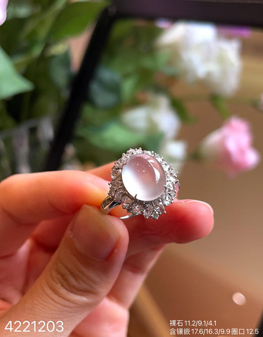 4221203，玻璃蛋面戒指。具体价格微信咨询 商品图0