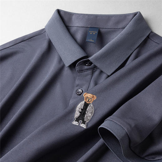 【精美绣花】罗蒙男士商务polo衫男短袖男夏季薄款速干男士短袖t恤男 商品图8
