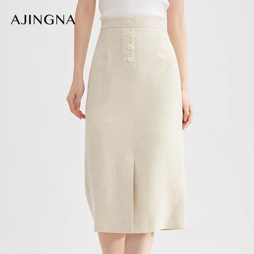 【商场同款】阿菁娜2024春季新款精致优雅直筒半裙A29C113015 商品图0