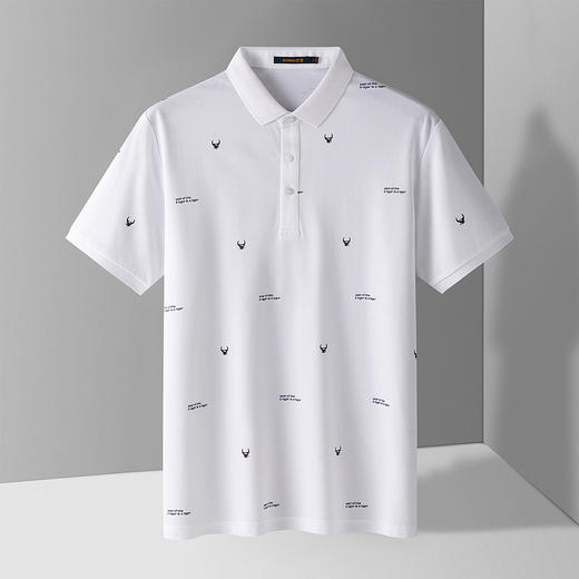 【含桑蚕丝+莫代尔】罗蒙男士polo衫男短袖夏季速干t恤男短袖男t恤 商品图1