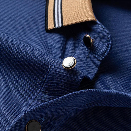 14LP3306【含桑蚕丝】罗蒙夏季男士时尚t恤短袖polo衫亲肤polo衫男短袖 商品图6