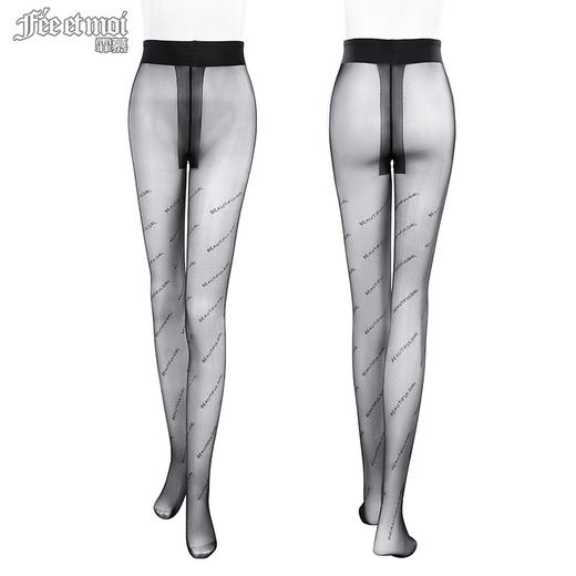 【情趣内衣】霏慕网红天鹅绒字母连裤袜7317 商品图4