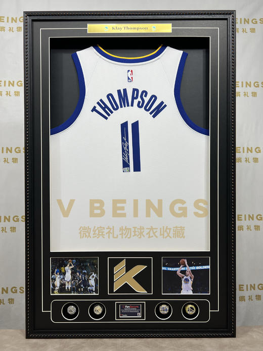 收藏系列 汤普森 勇士队11号白色球迷版 亲笔签名球衣 商品图1