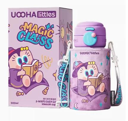 uooha随行双饮保温杯魔法小不点-紫色 商品图0