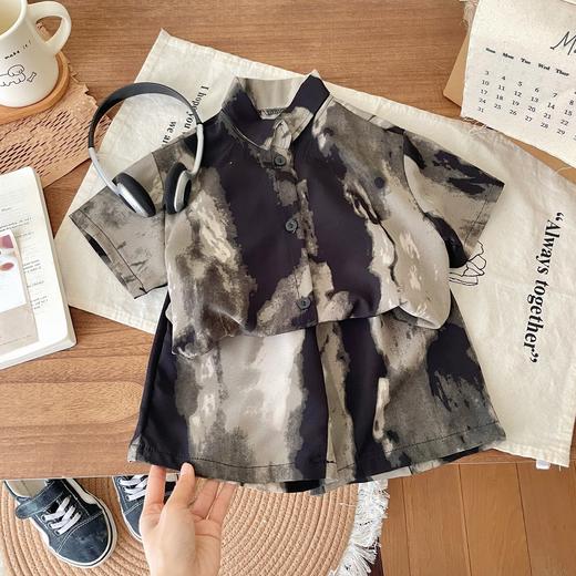 【39.9】夏季新款儿童休闲时尚中国风短袖短裤套装80-170码聚 商品图1