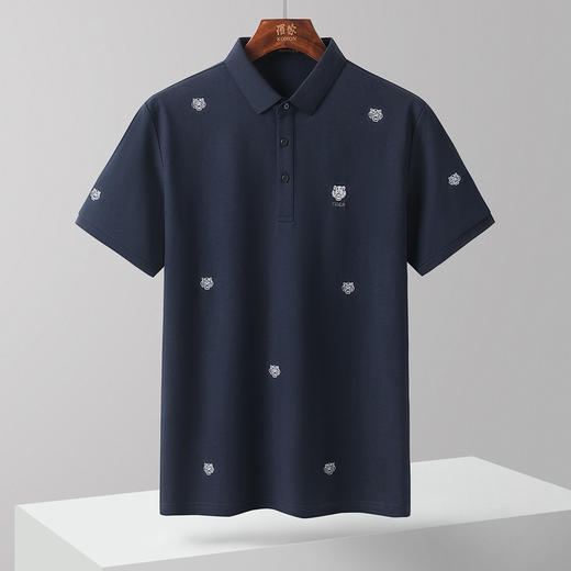 【福利款】罗蒙男士含桑蚕丝polo衫男短袖夏季薄款透气冰丝t恤男短袖 商品图2