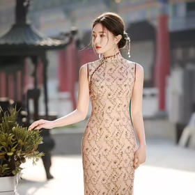复古文艺民国风，老上海日常改良无袖旗袍TX-8335