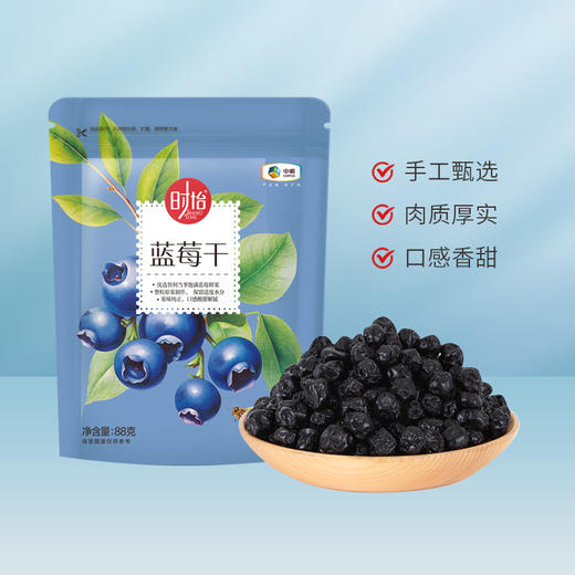 中粮时怡蓝莓干袋装88g休闲果干蓝莓干零食 商品图0