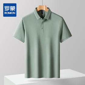 【含桑蚕丝】罗蒙男士夏季polo衫男短袖大众休闲男士t恤短袖polo衫