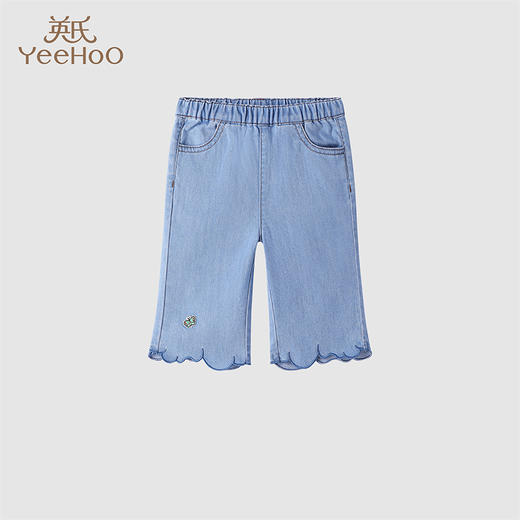 英氏儿童裤子夏季透气百搭中裤女童休闲裤2024新款YRKZJ2Q301A 商品图0