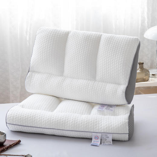 【精选】诗梦姿全棉针织分区按摩颈椎枕芯 透气舒适 柔软贴肤 商品图4