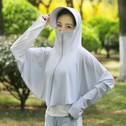 【1件顶6件！减少出行装备】防晒衣女夏季防紫外线户外开车披肩宽松防晒服冰丝防晒衫轻薄透气，加长加宽遮阳帽檐，360°无死角全面防护。ry 商品图4