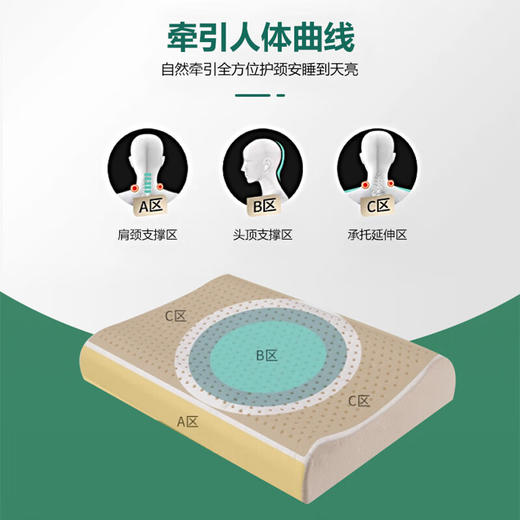 富安娜  臻逸泰国进口呵护乳胶枕 商品图1
