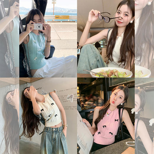 <曾小咸推荐> 【乖妹专属】蝴蝶结针织上衣  商品图0