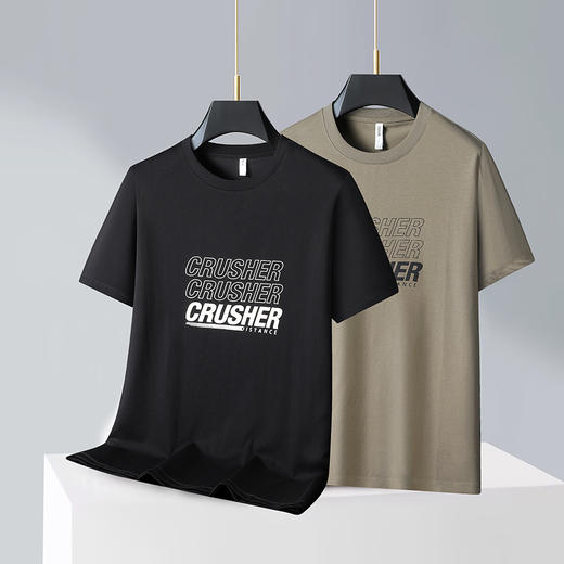 【新款DX】大依优型大码男装短袖T恤圆领加肥加大透气吸汗夏季上衣半袖t恤夏装 商品图1