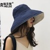 【48小时发货】2024夏防晒帽子夏季日系双面拼色大沿春秋渔夫帽女士遮阳帽防晒帽子韩可折叠 商品缩略图1