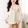 新中式刺绣雪纺衬衫，设计感复古轻国风法式长袖上衣CC-QL-7715 商品缩略图2