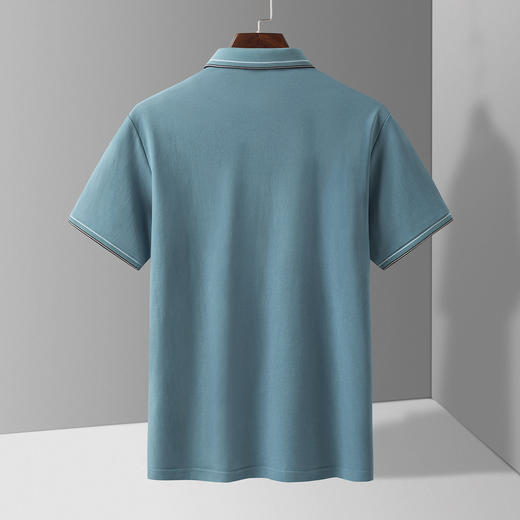 14LP5315【含桑蚕丝】罗蒙男士夏季薄款冰丝t恤男短袖透气速干polo衫男短袖男 商品图3