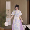 新中式国风日常，奥黛气质长款改良旗袍XL-24135 商品缩略图3