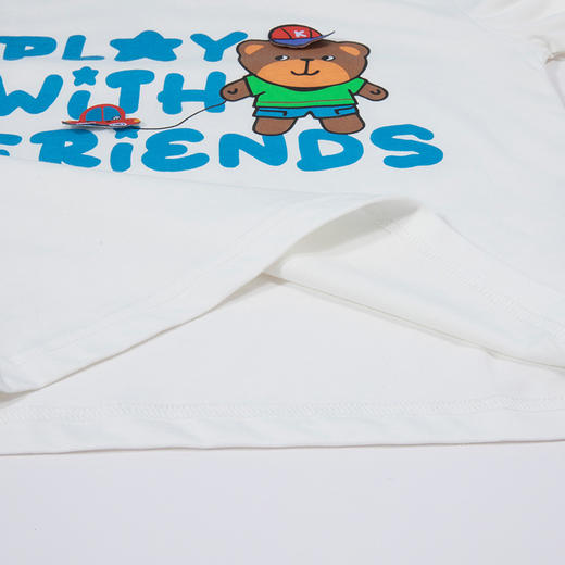 贝贝怡儿童t恤男24夏季新款休闲萌趣小熊薄款透气短袖男ZB1DS039 商品图8