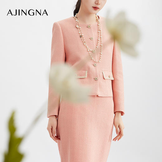 【商场同款】阿菁娜2024春季新款撞色百搭小香风外套A29C107025 商品图3