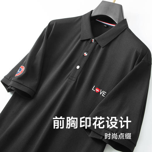 【新款DDA】大依优型大码刺绣短袖Polo衫翻领加肥加大男士大号弹力透气舒适夏季半袖透气 商品图2