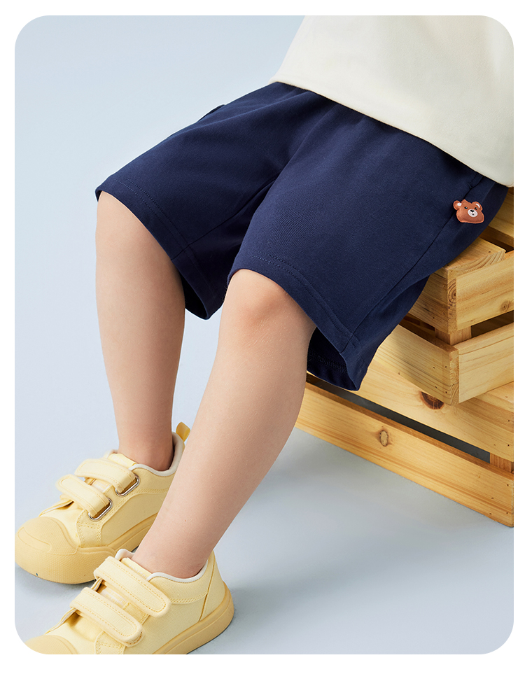 男童夏季针织短裤中小童弹力透气宽松五分裤