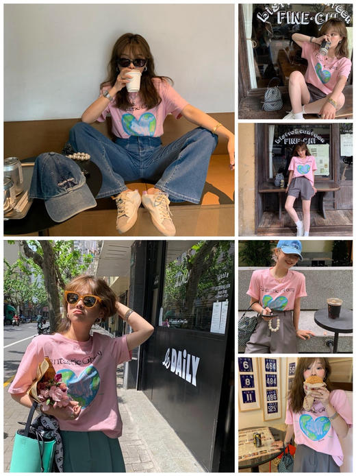 【E】【59元任选2件，2件起拍】明星同款T恤12色任选！最大穿到200斤（单个订单需拍2件，2件以下不发货） 商品图2