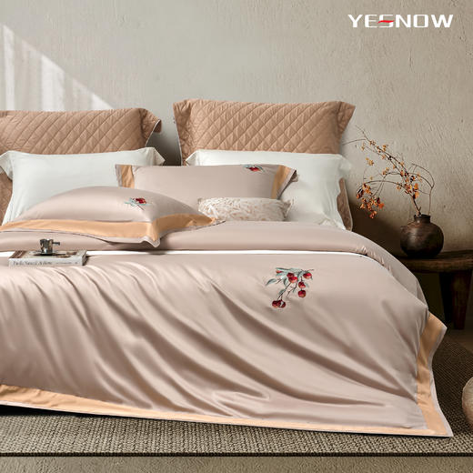 雅韵宫廷刺绣系列 大吉大荔-烟灰   80支全棉贡缎 商品图0