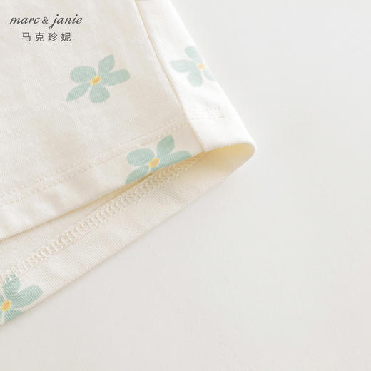 马克珍妮女童荷叶边小花满印短袖T恤儿童上衣2024夏装新款240762 商品图4