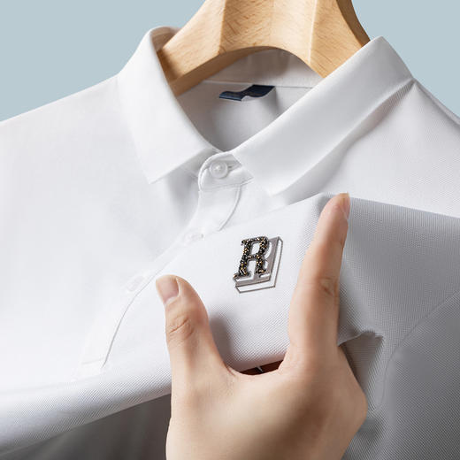 【高周波】罗蒙男士商务polo衫男短袖男夏季薄款速干男士短袖t恤男 商品图8