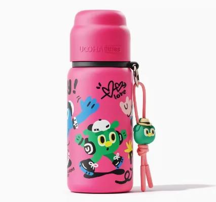 uooha涂鸦保温杯派对时光—玫粉（430ml） 商品图0