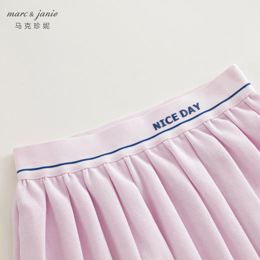 【凉感快干】马克珍妮女童运动字母百褶半身裙短裙夏装新款240827 商品图2