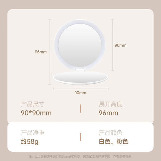 绿巨能（llano）便捷式双面化妆镜 商品图6