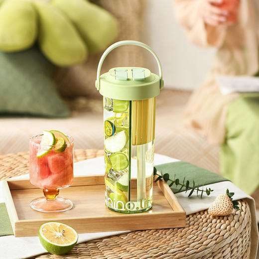 TD50205001 独角犀时尚多功能分仓杯芝芝青提780mL 商品图4