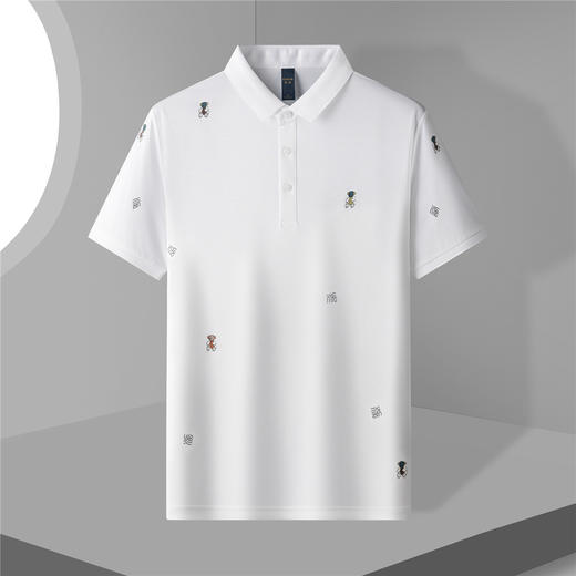 【胶感印花】罗蒙男士满印polo衫男短袖男夏季薄款男士短袖t恤男体恤 商品图1