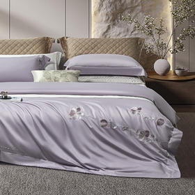 雅韵宫廷刺绣系列 清莹-烟紫 38.4%莱赛尔 61.6%棉