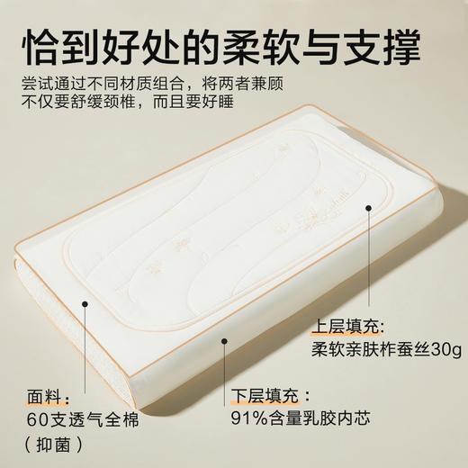 博洋家纺乳胶枕头泰国进口超薄护颈椎助睡眠 商品图1