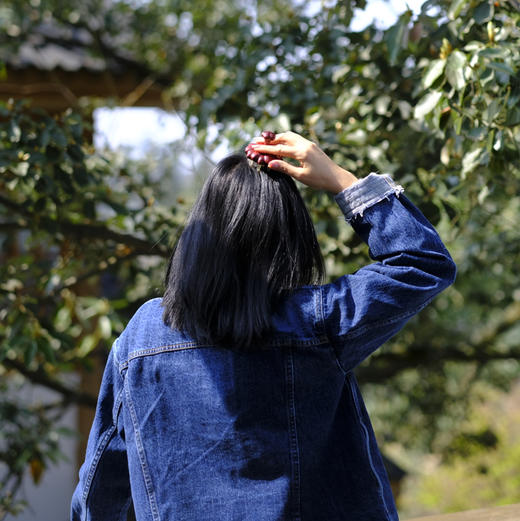 【奕虹精选】常州非遗梳篦邢粮木艺紫檀木材质+绵羊角 经络按摩木梳 养发头疗 商品图5