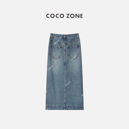 COCO ZONE 复古牛仔半身裙A字百搭显瘦包臀裙 23C18263 商品图0
