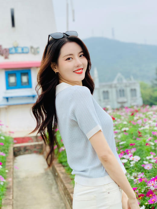 【百图lulu好物】【清凉POLO衫】知性 POLO领 清新有氧 短袖 针织衫 商品图3