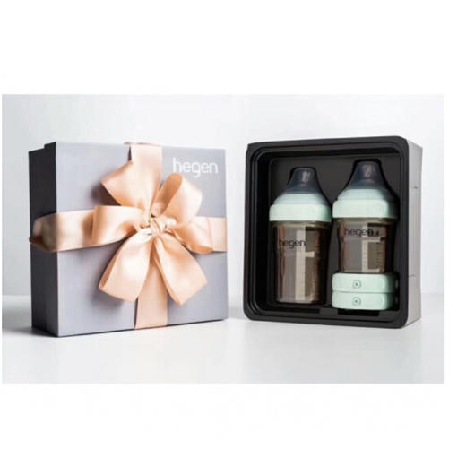 新加坡 Hegen 婴儿礼盒装绿色（奶瓶150ml+240ml+两个储存瓶盖）） 商品图0